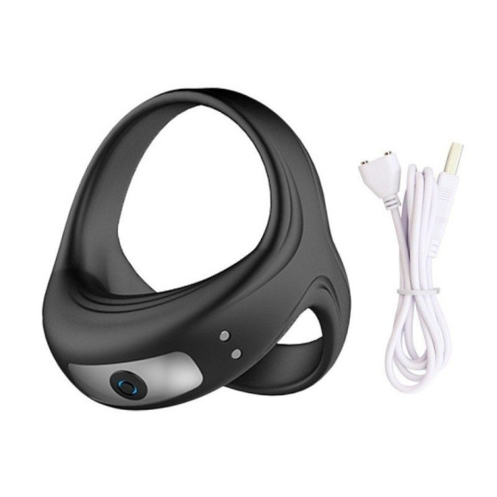 Newly Male Vibrating Medical Silicone USB Magnetic Charging Triple Penile Delay Ring IPX7 Waterproof Adult Ejaculation 10