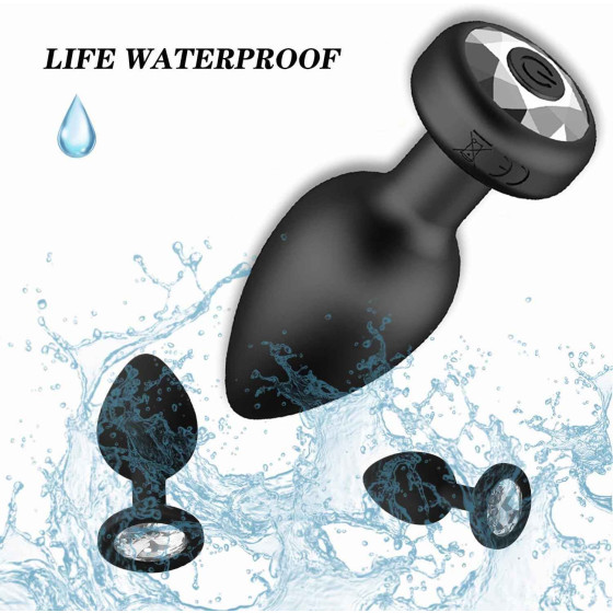 VIP13 Butt Plug Silicone Anal Sex Toy Anal Trainer Sex Toy Beginner Male and Female Couple Sex Toys (Black)