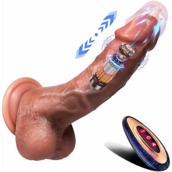 vip35 8.8in 22cm  Electric dildo, stretching back and forth, with remote control, realistic dildo sex toys