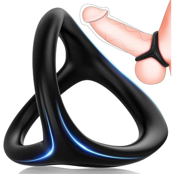 Men's triangle ring couple style, men's pannis ring silicone, enhanced performance, harder and stronger