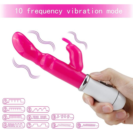 Vibrator Rabbit Dildo Vibrator Sex Toys for Women Dual Vibration Silicagel Waterproof Vagina Clitoris G Spot Vibrators