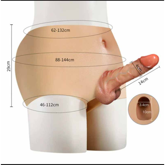 vip31 CE Rohs Certified Lifelike Mini Wearable Dildo Pants Soft Meat Dildo with Belt for Safer Sex  Hollow