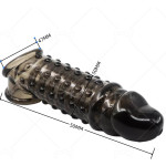 vip26 7in 17cm Penis condom extender, realistic silicone penis extender, extend male stamina, male sex toys