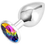 Metal butt plugs, rainbow crystal butt plugs, three sizes, pure pleasure for women, couples and men, anal toy sets