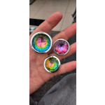 Metal butt plugs, rainbow crystal butt plugs, three sizes, pure pleasure for women, couples and men, anal toy sets