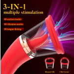 Women's breast massager, tongue licking, full breast stimulation, vaginal suction device, clitoral stimulation, sucking, licking of the vagina, teasing, vibration, egg-like stimulation, erotic pleasure