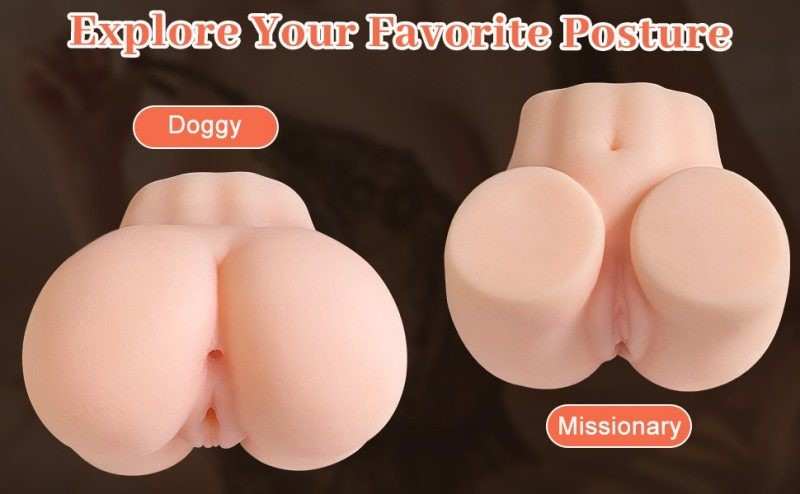 2.43LB Male Masturbator Realistic Sex Doll with Dual Holes