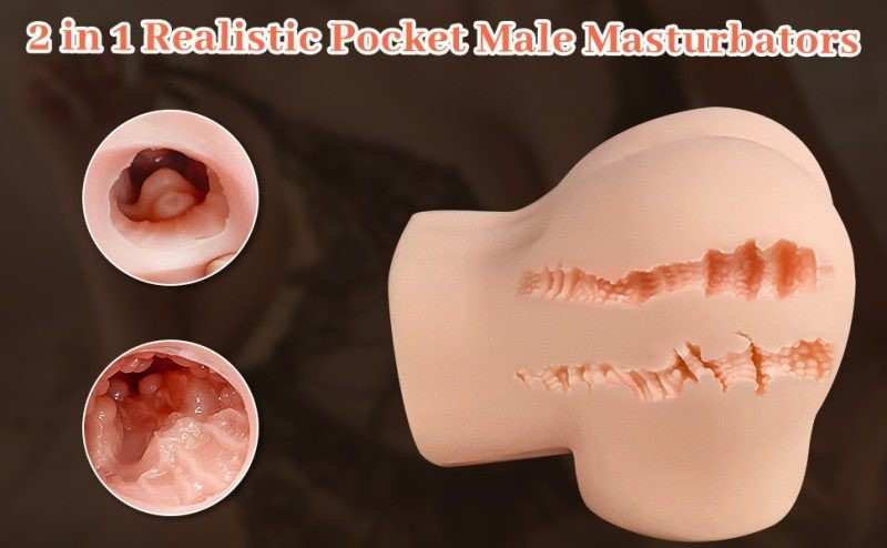 2.43LB Male Masturbator Realistic Sex Doll with Dual Holes